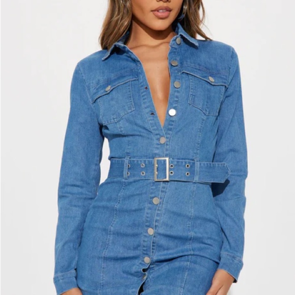 Denim Button Up Dress